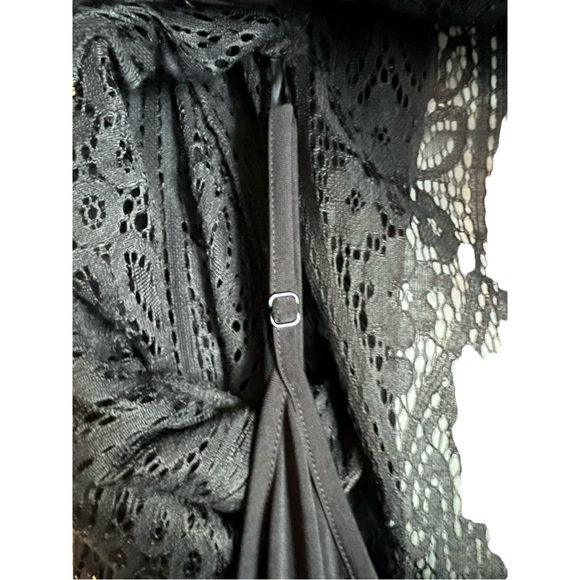 Macy’s Women’s Dress Size 24W Black Lace Empire Waist Over Slip Dress City Chic - Picture 8 of 8